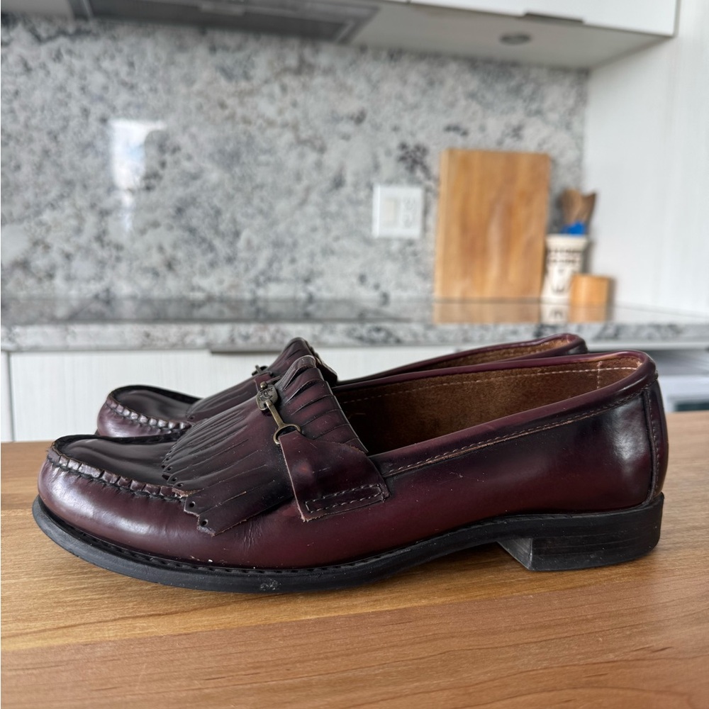 G.H. Bass & Co. Burgundy Kiltie Tassel Loafers